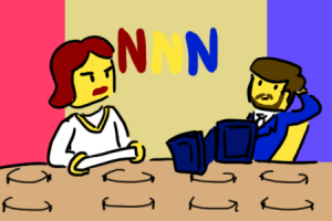 Phl and Sherry at the NNN News Desk